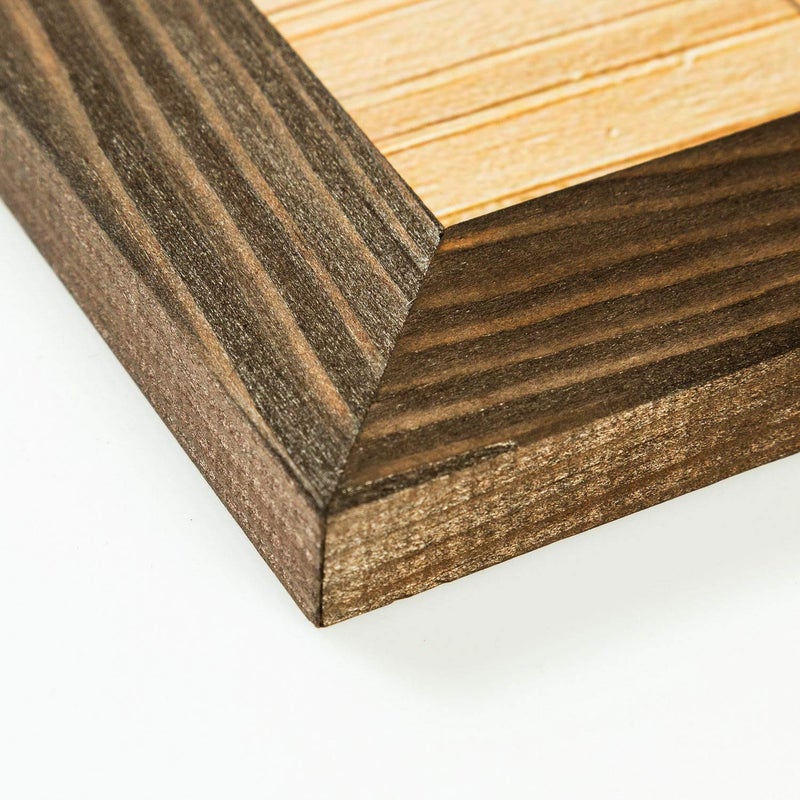 Woodside Rustic Wooden Square Picture Frames 8x8 - Set of 2-100% Natural Solid Eco Wood with Real Glass for Wall Mounting and Tabletop Photo Frame - Brown Wenge - Image 4